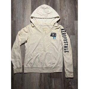 Y2K Aeropostale Hoodie V-Neck Women's Sweatshirt AERO 87 Logo Cozy